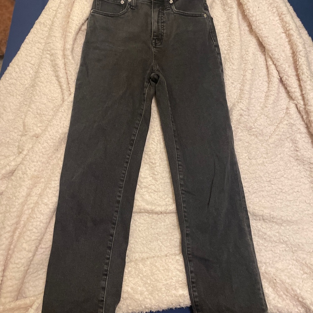Women’s Madewell Classic Straight Black Jeans